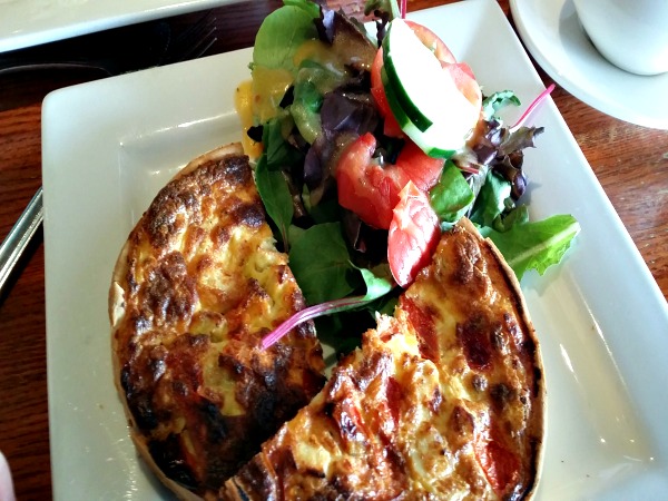 Delicious quiche for breakfast or brunch at Patricks's Bakery & Cafe Delicious chicken, feta and tomato quiche at Patricks's Bakery & Cafe