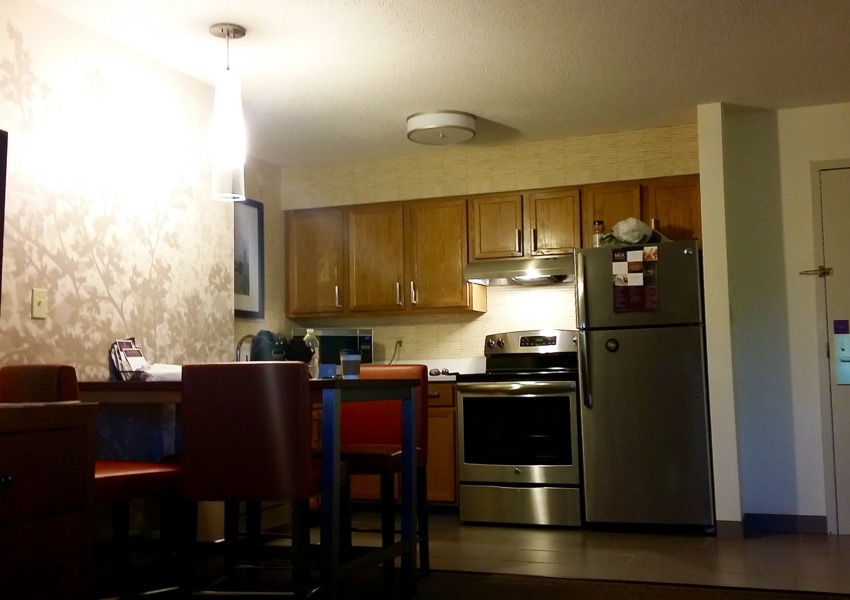 Kitchen Area in Hotel Room