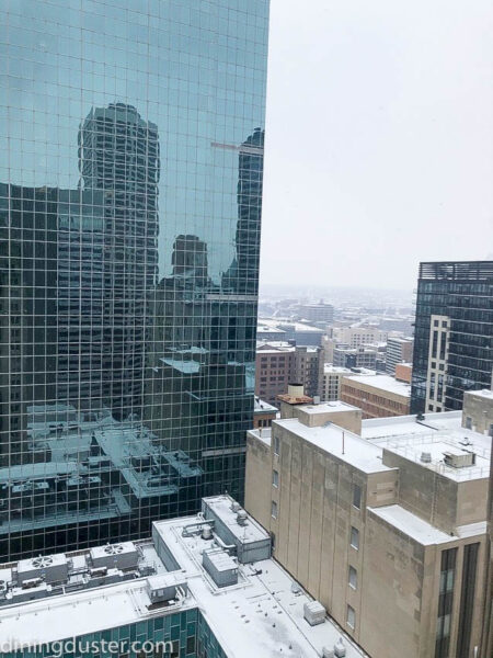 View from our room on the 24th floor of Rand Tower