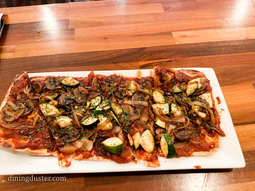 vegan flatbread at The Kitchen in Wichita, KS