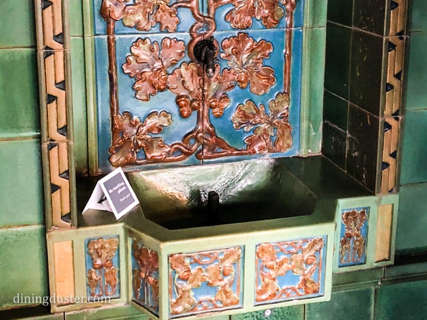 exquisite water fountain in breakfast room