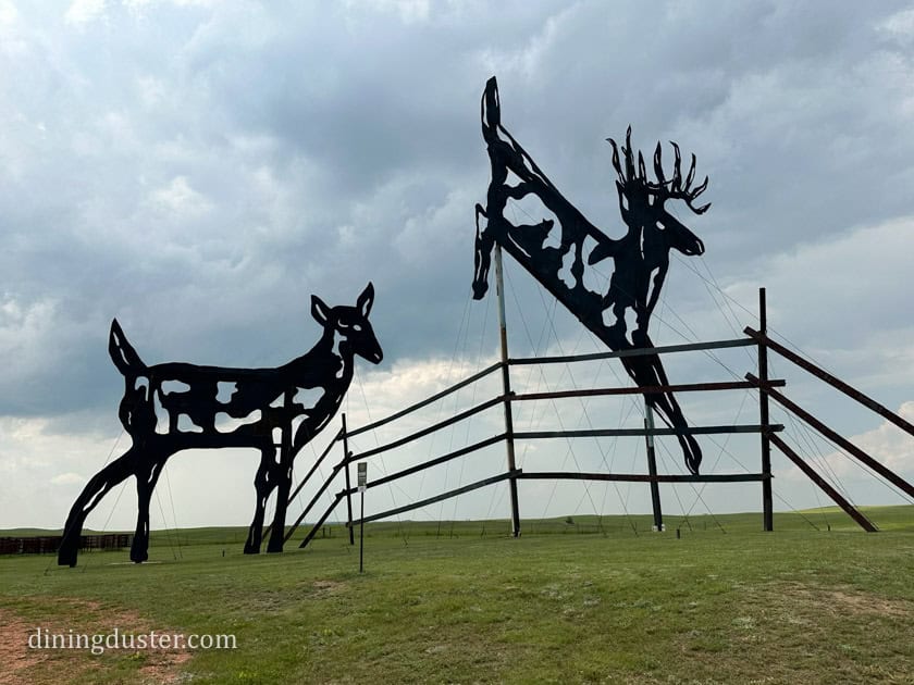 deer crossing enchanted highway sculpture in north dakota