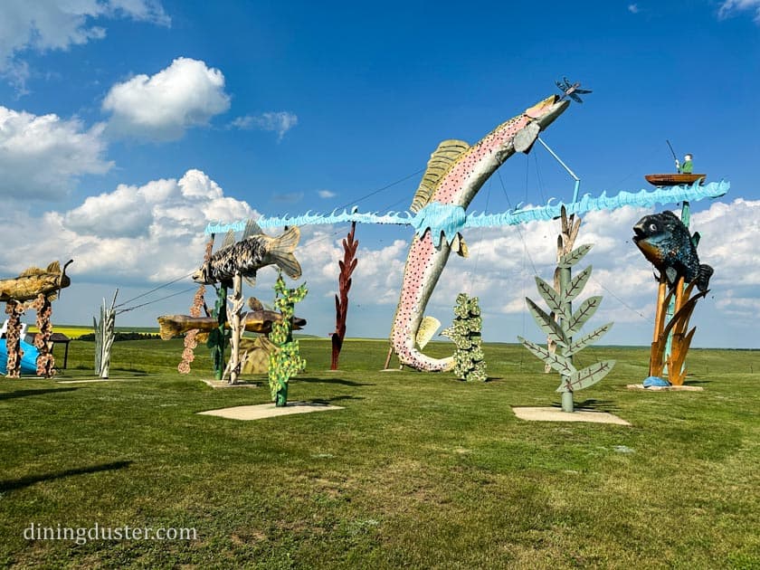 fishermans dream sculpture in enchanted highway in north dakota