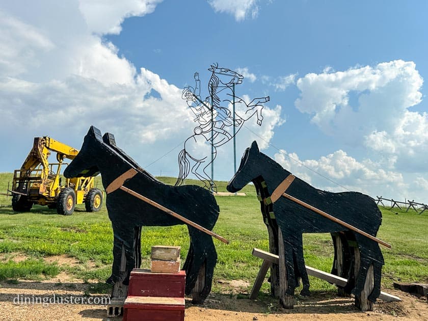 thedorore roosevelt rides again enchanted highway sculpture in north dakota