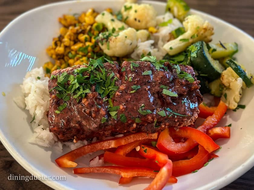 vegan salmon bowl
