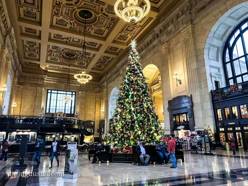 40-foot Christmas tree at Union Station Kansas City