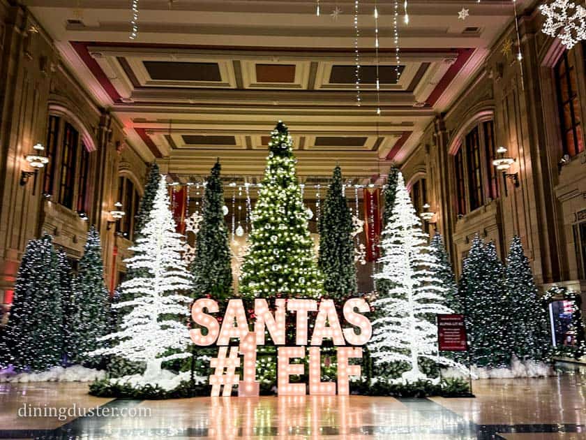 Santa's #1 Elf selfie spot at Holiday Reflections at Union Station Kansas City