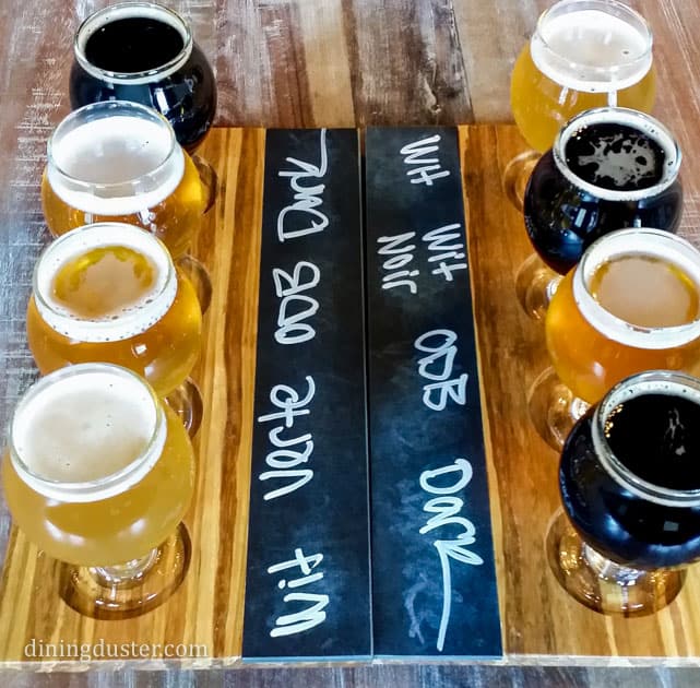 Blacklist Brewery flight of beer