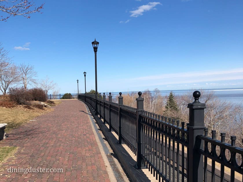 paved walking path at leif erickson park in duluth mn