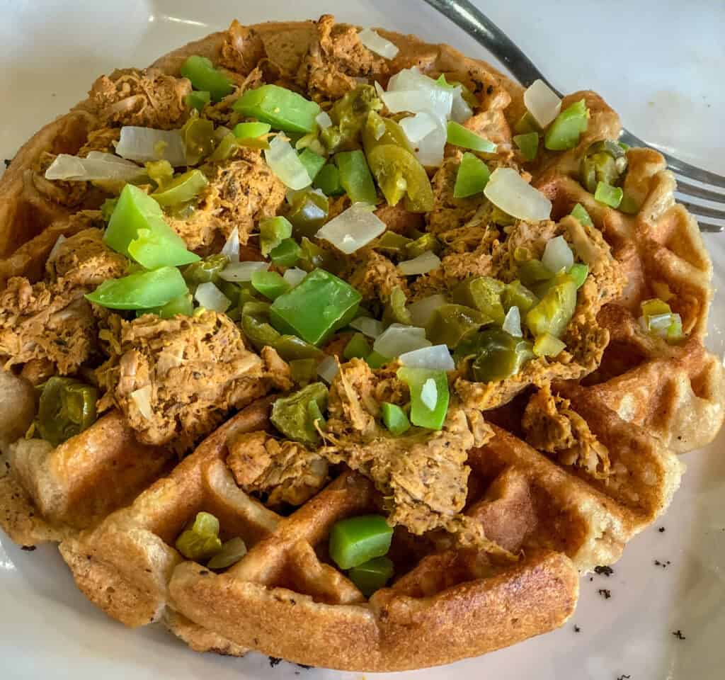 vegan waffle brunch at The Buzz Coffee