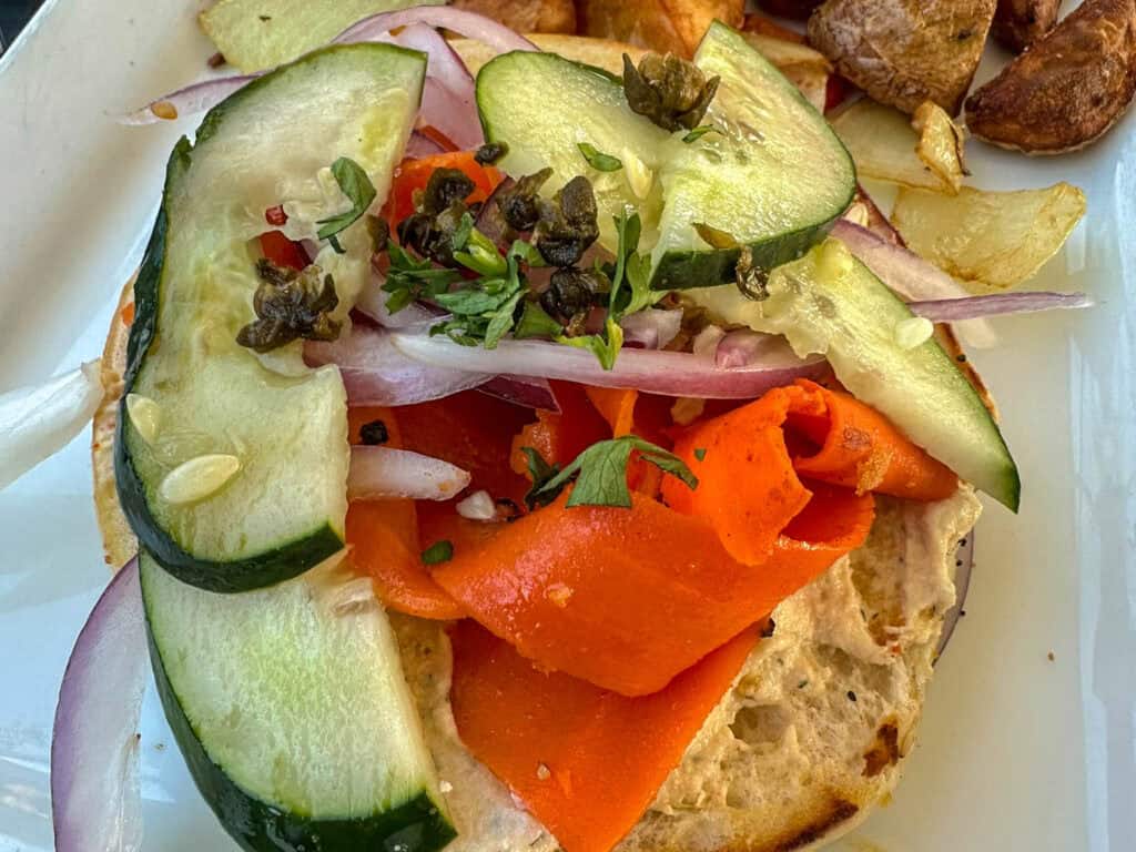vegan brunch at The Howe- vegan lox