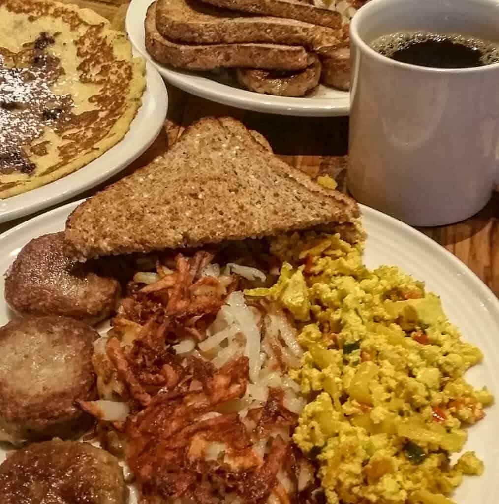 vegan brunch at French Meadow Cafe St. Paul