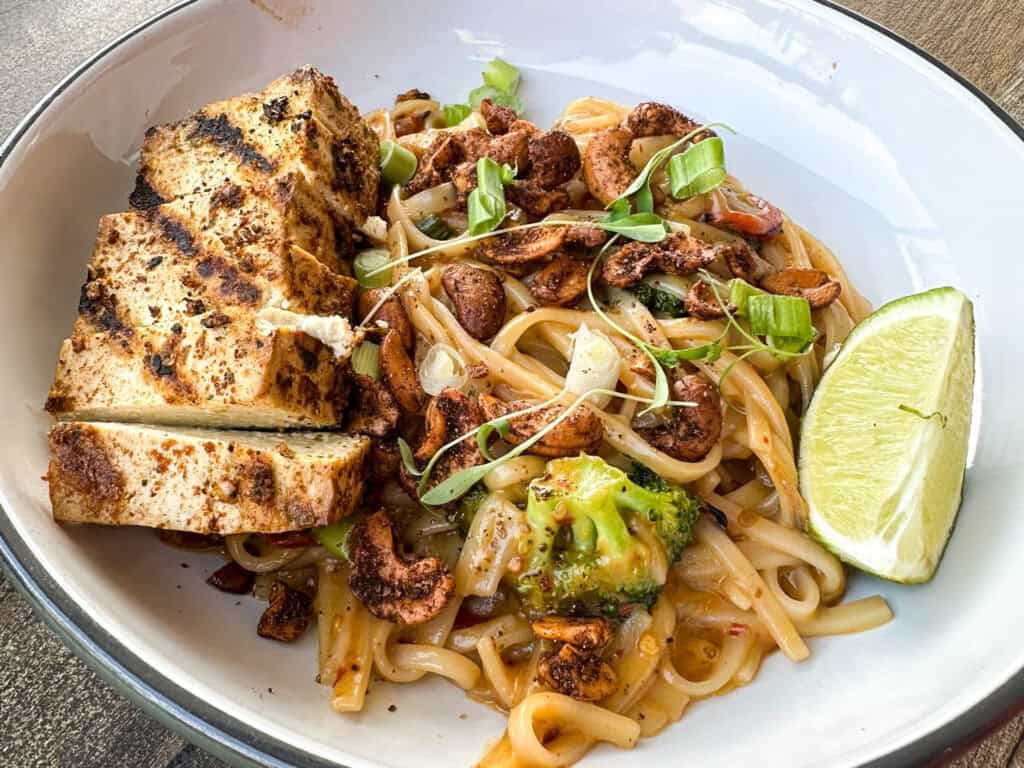 pad thai and korean bowl at the wild hare