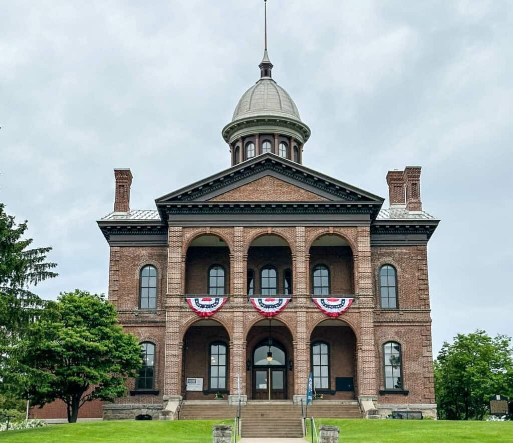 front view of the Washington County Historic Courthouse in Stillwater, MN