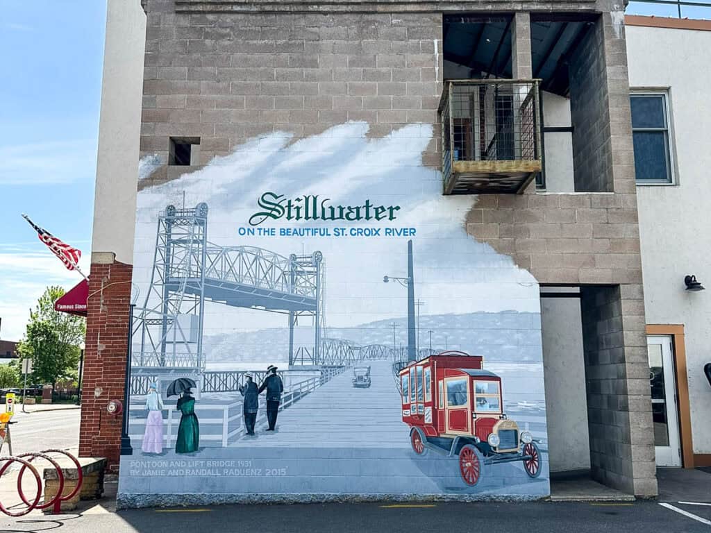 mural in downtown stillwater, mn