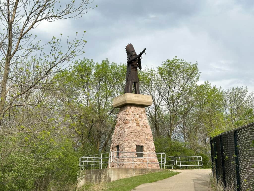 Historic Native American monument Chief War Eagle Sioux City