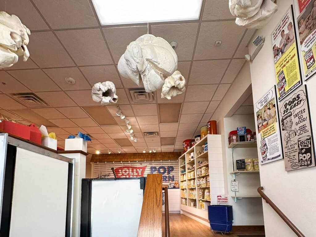 Inside the Free Jolly Time Popcorn Museum in Sioux City Iowa