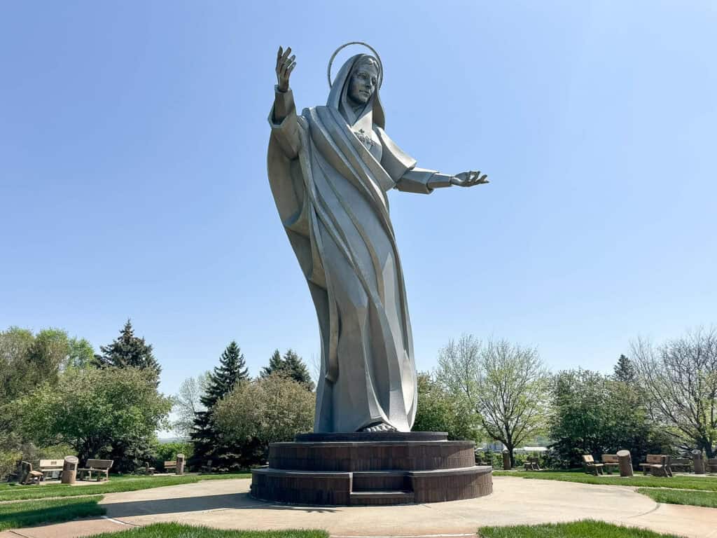large religious statues at Trinity Heights in Sioux City Iowa