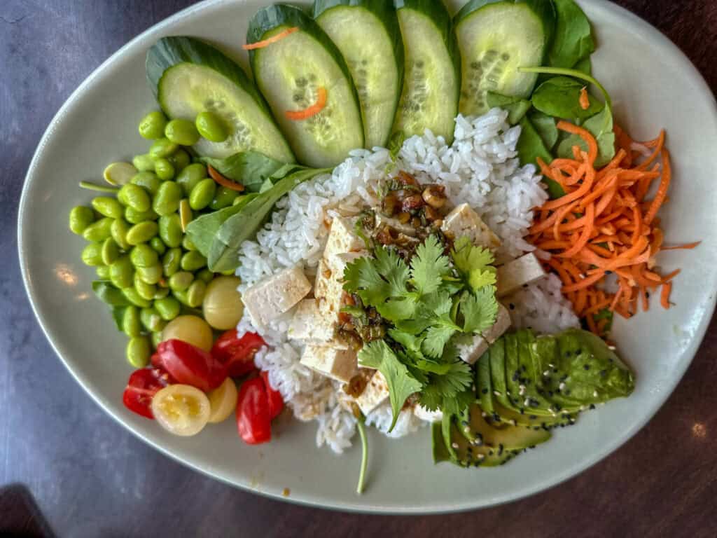 vegan friendly options in Sioux City, IA- Crave traditional poke bowl