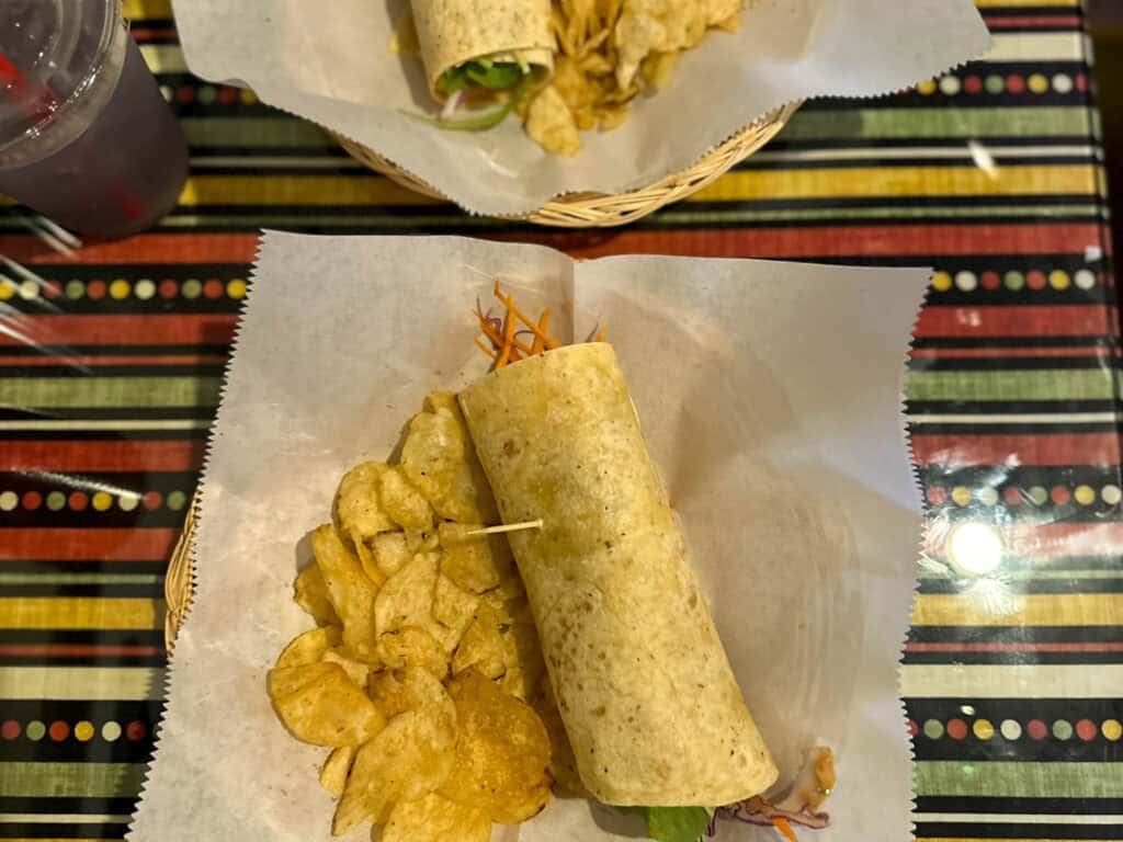 asian wraps at Pierce Street Coffee in Sioux City, IA vegan options