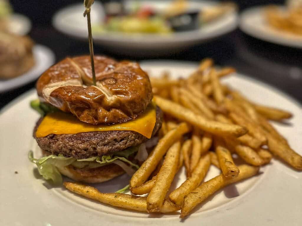vegan burger option at Squire on the Square
