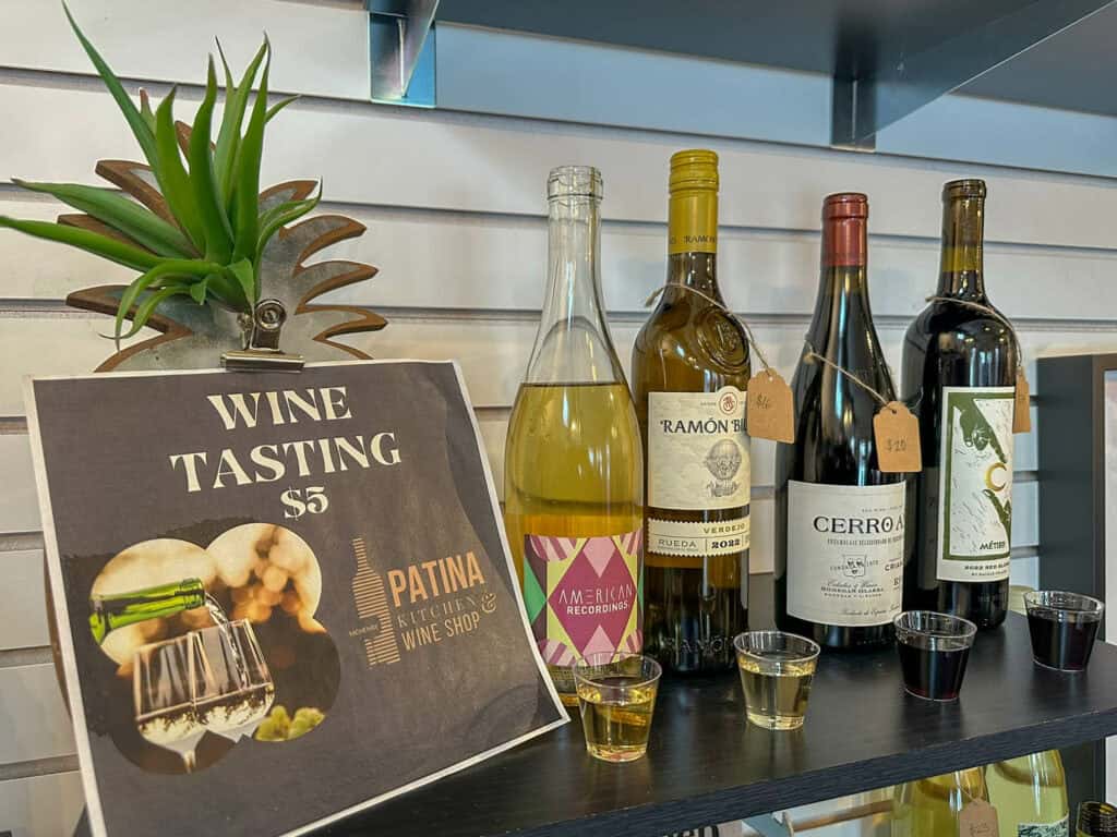 wine tasting at McHenry Riverwalk Shoppes