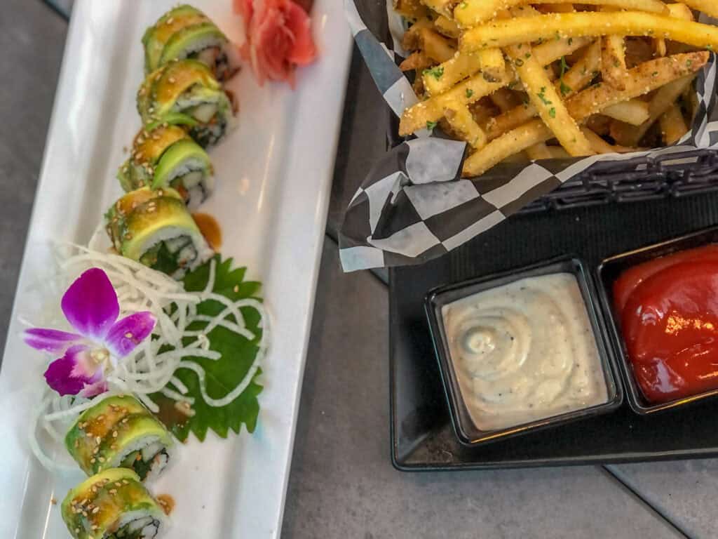 Vegan sushi and plant-based dining options at Crave in Rochester, Minnes