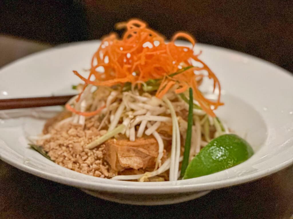 Tofu Pad Thai at Mango Thai in Rochester, Minnestoa