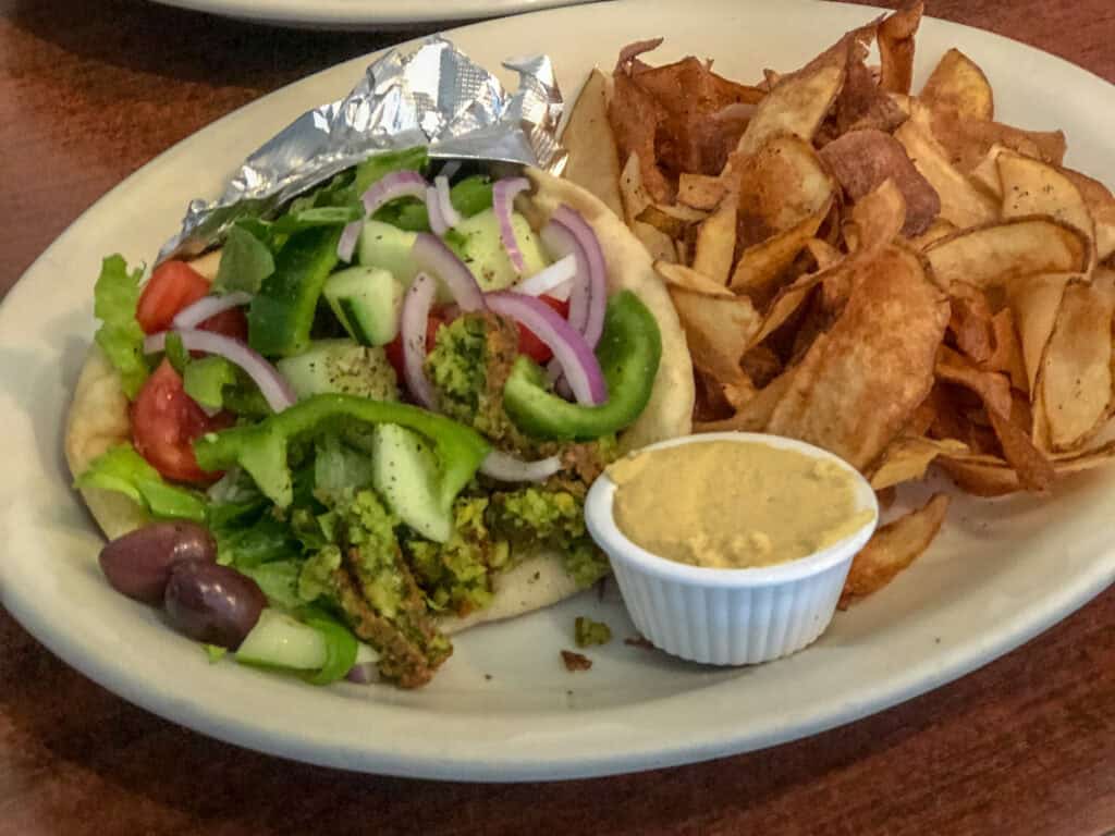 Falafel, hummus and vegan Mediterranean dishes at Opa! Opa! in Rochester, Minnestoa