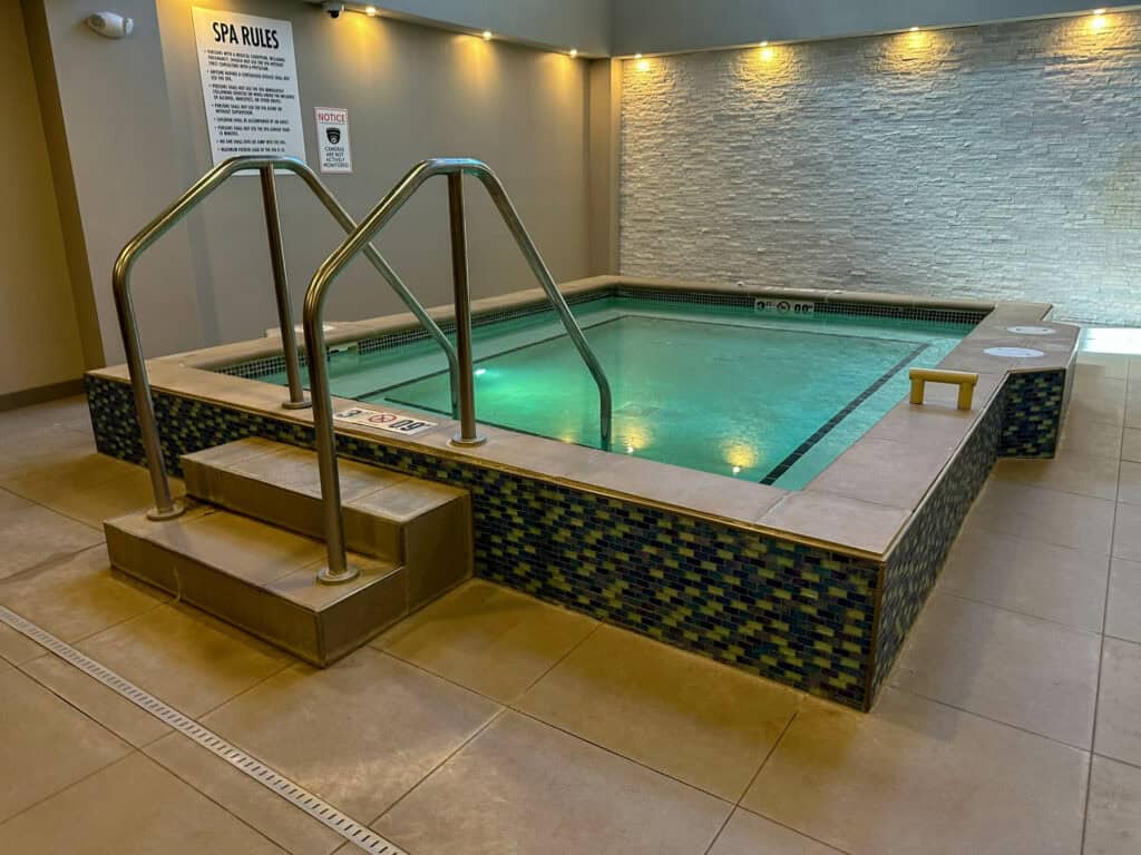 hottub at The Warrior Hotel in Sioux City