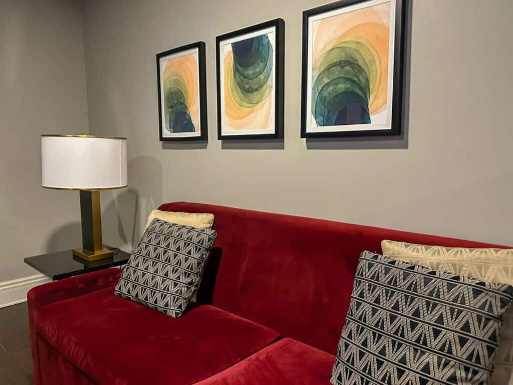 Plush guest room at The Warrior Hotel with modern amenities and historic charm