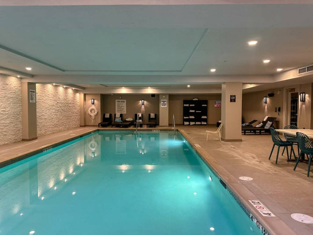 indoor swimming pool at The Warrior Hotel in Sioux City
