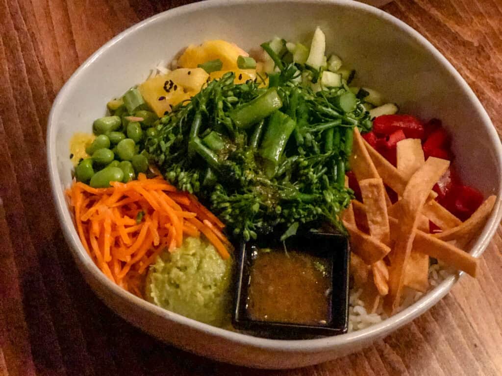 Vegan-friendly dish at Twigs Tavern in Rochester, Minnesota