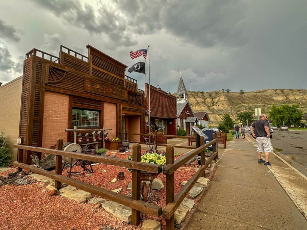 USPS in Medora North Dakota at the foothills of the North Dakota Badlands