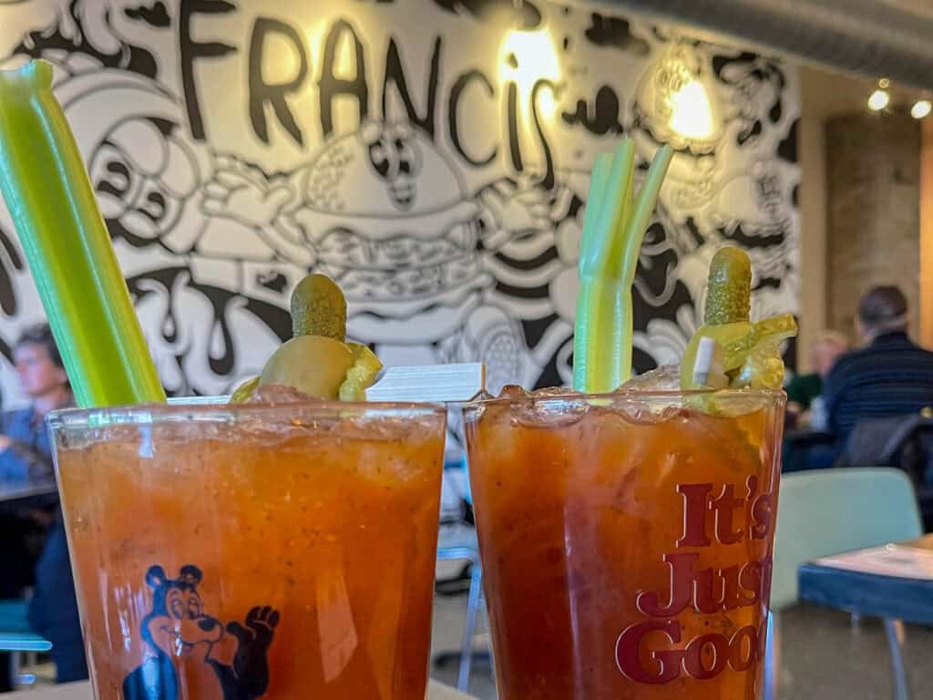 vegan bloody mary's at francis burger joint 100% vegan restaurant minneapolis