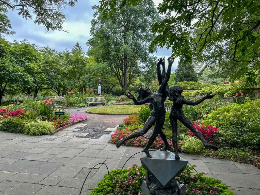 talking path next to Paul Granlund Sculpture at Minnesota Landscape Arboretum