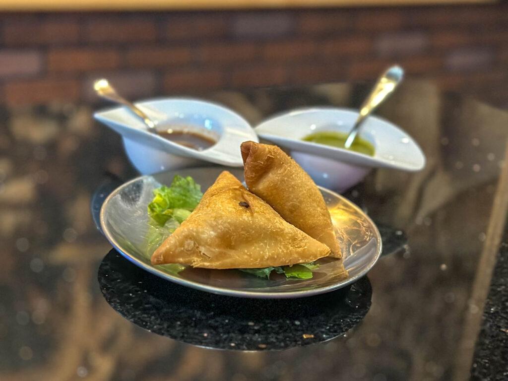 vegetable samosas at India Grill in Chaska, MN