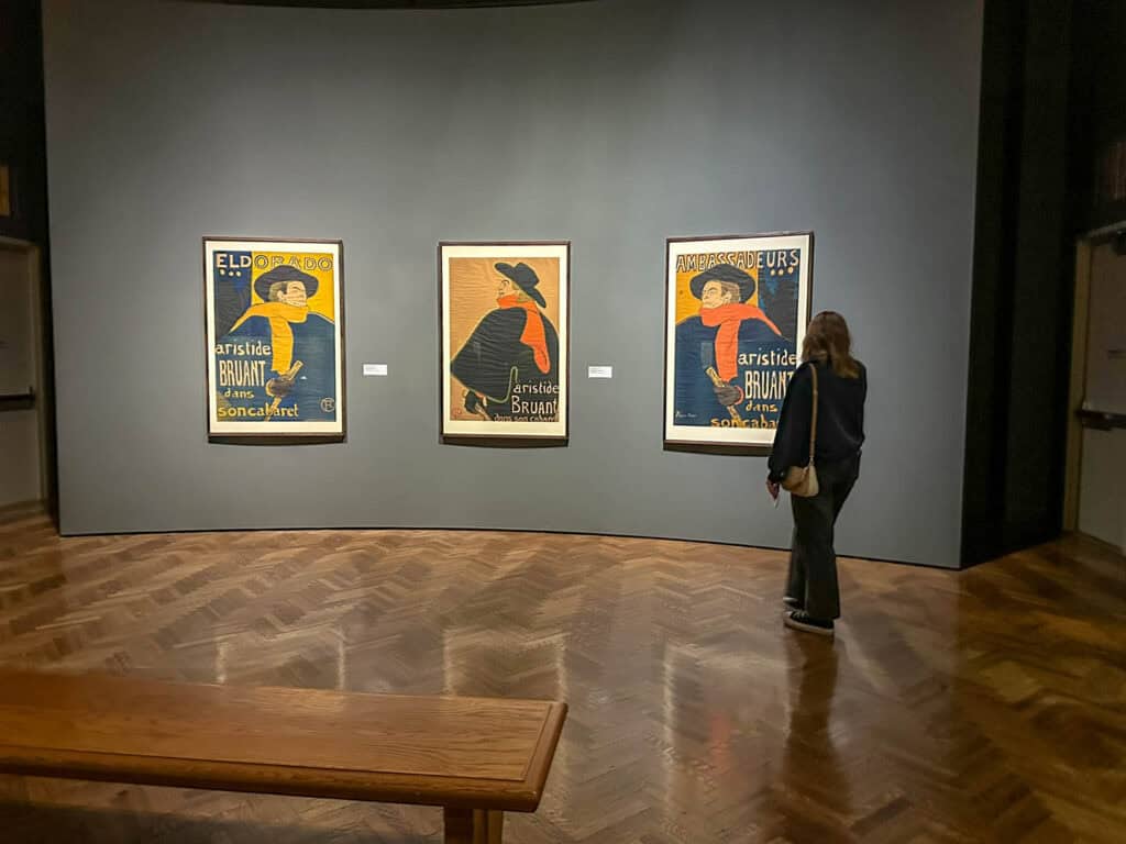 patron walking through art exhibit at Mia in Minneapolis
