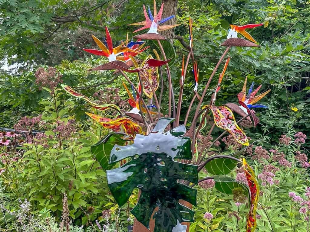 glass flowers at Minnesota Landscape Arboretum