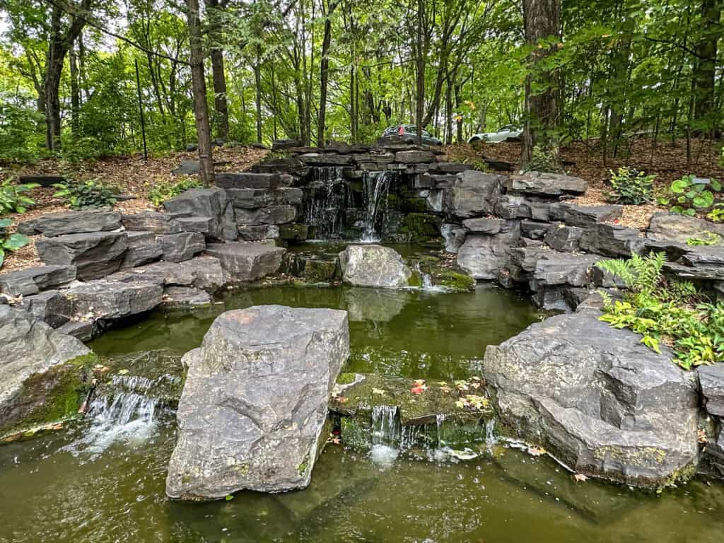 rustic waterfall