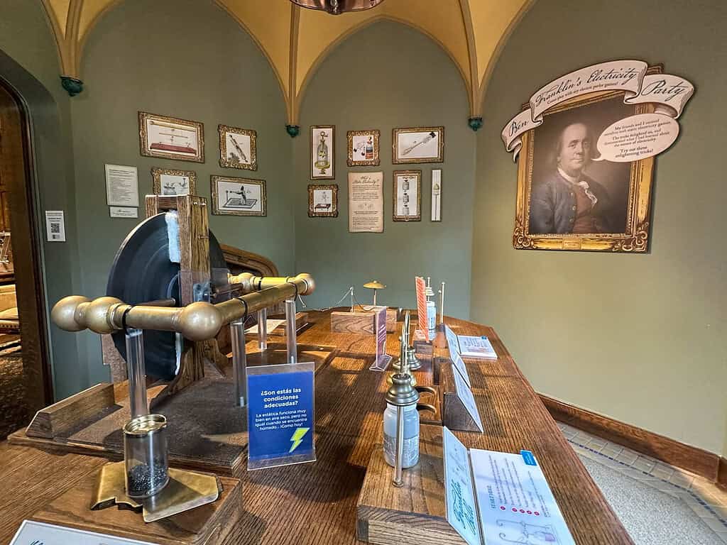 Learn about electricity in the Ben Franklin lounge