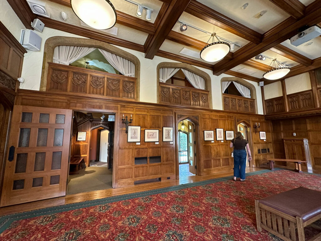 exhibit in large parlour at The Bakken Museum