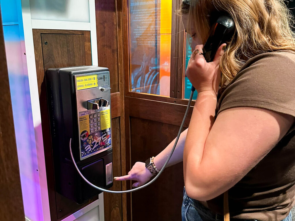 phone booth exhibit at The Bakken Museum