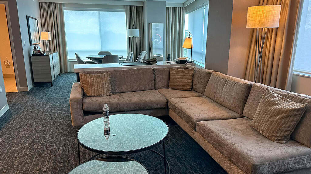 couch and seating area in the westin edina